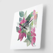 Dunkle Mit Augen Junco Bird Wasserfarbe Kunst Quadratische Wanduhr (Winkel)
