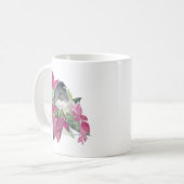 Dunkle Mit Augen Junco Bird Wasserfarbe Tasse Kaff (Vorderseite Links)