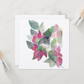 Dunkle Mit Augen Junco-Vogelkarte Karte (Vorderseite/Rückseite Beispiel)