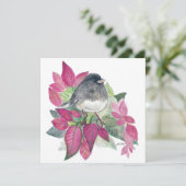 Dunkle Mit Augen Junco-Vogelkarte Karte (Stehend Vorderseite)