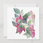 Dunkle Mit Augen Junco-Vogelkarte Karte (Vorderseite)