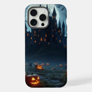 Dunkle, mittelalterliche Burg, Fledermäuse und Kür iPhone 15 Pro Max Hülle