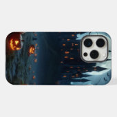 Dunkle, mittelalterliche Burg, Fledermäuse und Kür iPhone Hülle (Rückseite (Horizontal))
