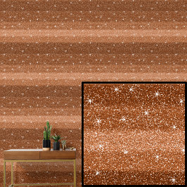 Dunkle, mittelbraune Streifen mit glänzenden Stang Tapete