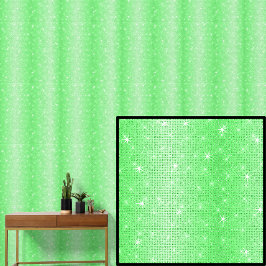 Dunkle, mittelgrüne Streifen mit glänzenden Sterne Tapete