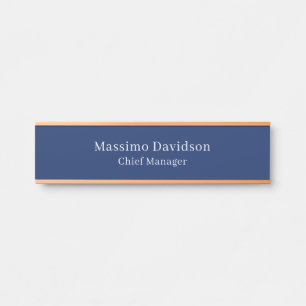 Dunkle moderne minimalistische einfache serifenbet türschild