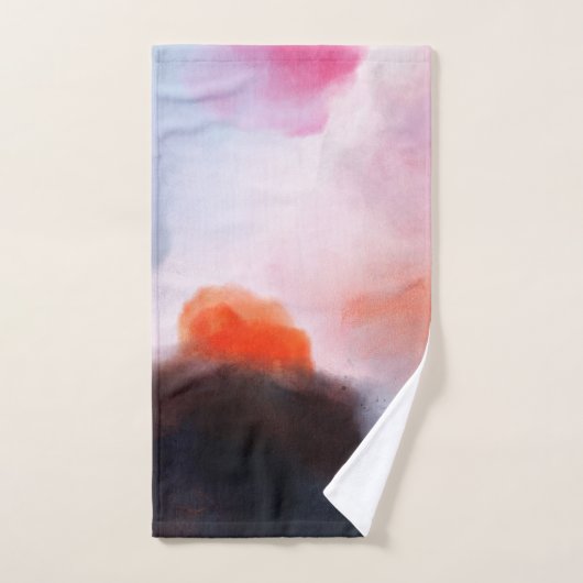 Dunkle moderne Wasserfarbe Abstrakt Badhandtuch Set (Handtuch)