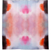 Dunkle moderne Wasserfarbe Abstrakt Duschvorhang (Vorderseite)