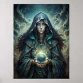 Dunkle Mond Hexe - Kristallsehwall Kunst Poster (Vorne)