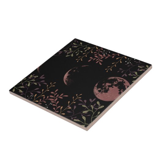 Dunkle Mondphasen Fliese (Seite)