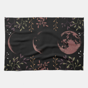 Dunkle Mondphasen Geschirrtuch