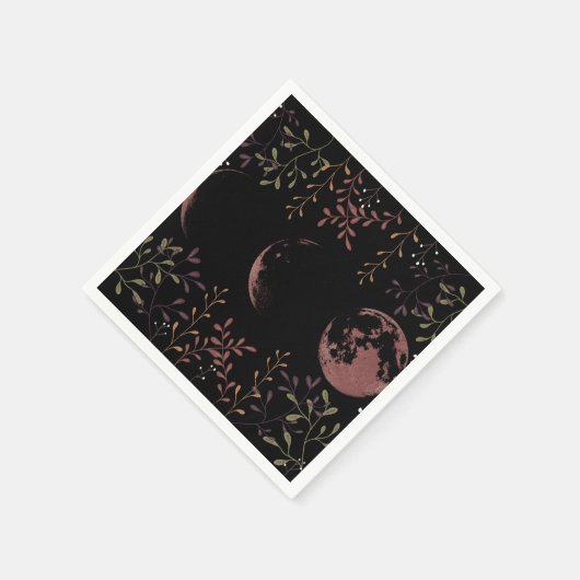 Dunkle Mondphasen Serviette (Ecke)