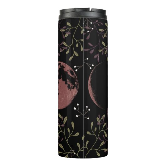 Dunkle Mondphasen Thermosbecher (Rückseite)