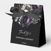 Dunkle moody boho elegante Hochzeit danke Geschenkschachtel (Vorderseite)