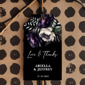 Dunkle moody boho elegante Hochzeit danke Ihnen fü Geschenkanhänger