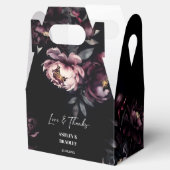 Dunkle moody burgundy Blume Gastgeschenke Hochzeit Geschenkschachtel (Geöffnet)