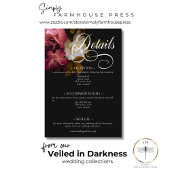 Dunkle Moody Burgundy & Cream Peonies Schwarze Det Begleitkarte