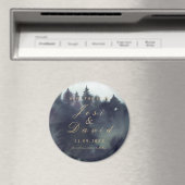 Dunkle Moody Ethereal Hochzeit speichern das Datum Magnet (In Situ (Geschirrspüler))