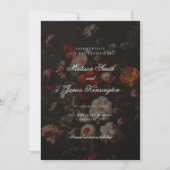Dunkle Moody Herbst Blume Hochzeit Save The Date (Vorderseite)