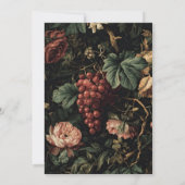 Dunkle Moody Herbst Weinberg Hochzeit Save The Date (Rückseite)