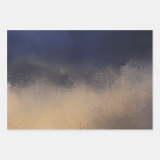 Dunkle Moody Moderne Kunst Landschaft Szene Geschenkpapier Set (Vorderseite 2)