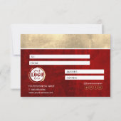 Dunkle Moody Red mit Kratzer und Gold Foil Herz (Rückseite)