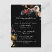 Dunkle Moody Romantische Blumenbemalung Unterkünft Begleitkarte (Vorderseite)