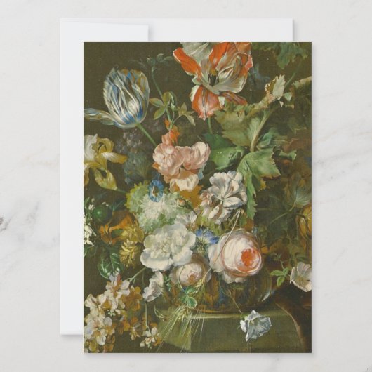 Dunkle Moody Romantische Rose Antique Tole Hochzei Einladung (Rückseite)