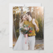 Dunkle Moody-Waldbäume an der Twilight-Verlobung Einladung (Rückseite)