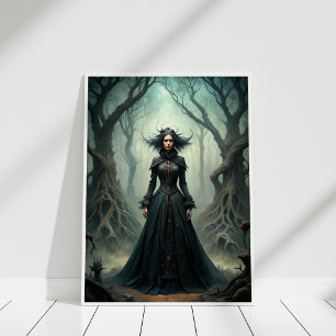 Dunkle Moon Hexe - Forest Queen Wall Art Poster