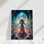 Dunkle Moon Hexe - Geist ruft Ritual Poster