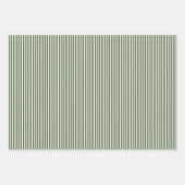 Dunkle Moos, grün und weiß Streifen Geschenkpapier Set (Vorderseite 3)