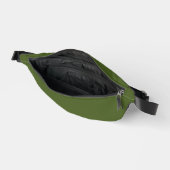 Dunkle Moosfarbe Grün Solid Farbe Bauchtasche (Offen)