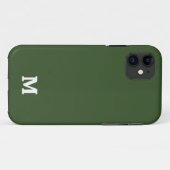 Dunkle Moosfarbe Grün Solid Farbe Case-Mate iPhone Hülle (Rückseite (Horizontal))