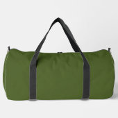 Dunkle Moosfarbe Grün Solid Farbe Duffle Bag (Vorderseite)