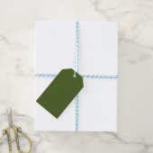 Dunkle Moosfarbe Grün Solid Farbe Geschenkanhänger (Mit Garn)