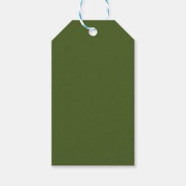 Dunkle Moosfarbe Grün Solid Farbe Geschenkanhänger