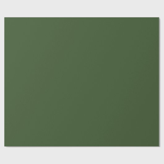 Dunkle Moosfarbe Grün Solid Farbe Geschenkpapier (Flach)
