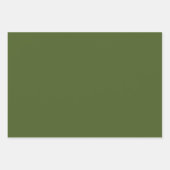 Dunkle Moosfarbe Grün Solid Farbe Geschenkpapier Set (Vorderseite 2)