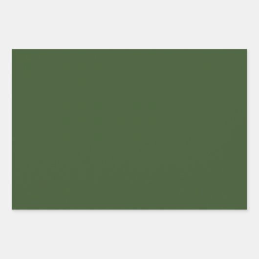 Dunkle Moosfarbe Grün Solid Farbe Geschenkpapier Set (Vorderseite 3)
