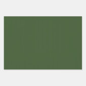 Dunkle Moosfarbe Grün Solid Farbe Geschenkpapier Set (Vorderseite)