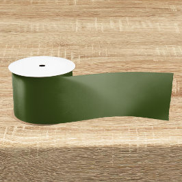 Dunkle Moosfarbe Grün Solid Farbe Satinband
