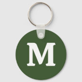 Dunkle Moosfarbe Grün Solid Farbe Schlüsselanhänger (Vorderseite)