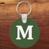 Dunkle Moosfarbe Grün Solid Farbe Schlüsselanhänger (Vorderseite)