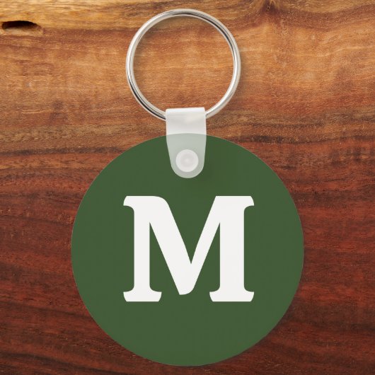 Dunkle Moosfarbe Grün Solid Farbe Schlüsselanhänger (Vorderseite)