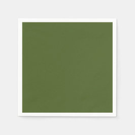 Dunkle Moosfarbe Grün Solid Farbe Serviette
