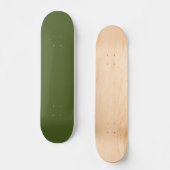 Dunkle Moosfarbe Grün Solid Farbe Skateboard (Vorderseite)