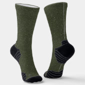 Dunkle Moss Glitzer Crew Socks - Custom Men's Bulk Socken (Gewinkelt)