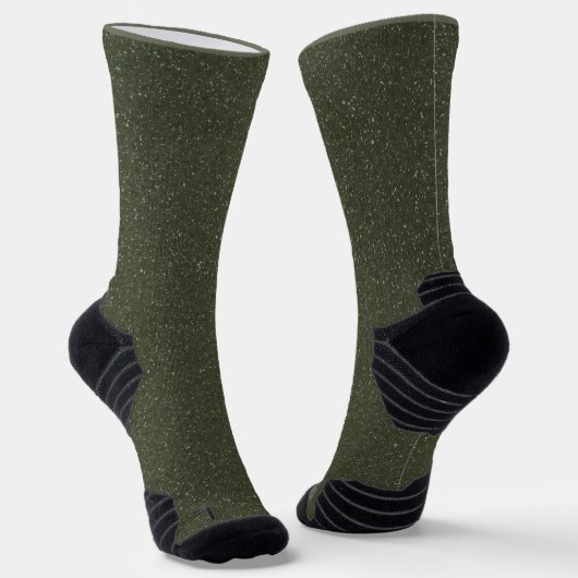 Dunkle Moss Glitzer Crew Socks - Custom Men's Bulk Socken (Gewinkelt)