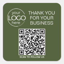Dunkle Moss Green QR Code Intelligente Kontaktaufn